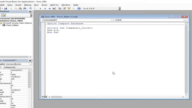 How to Sum value of fields in a ms access form with VBA смотреть онлайн