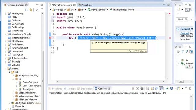 File Input Using Class Scanner смотреть онлайн