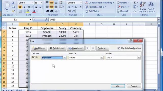 Detailed Explanation of Sorting in excel || How to sort data in Excel? || Data sort Explain in Hind смотреть онлайн