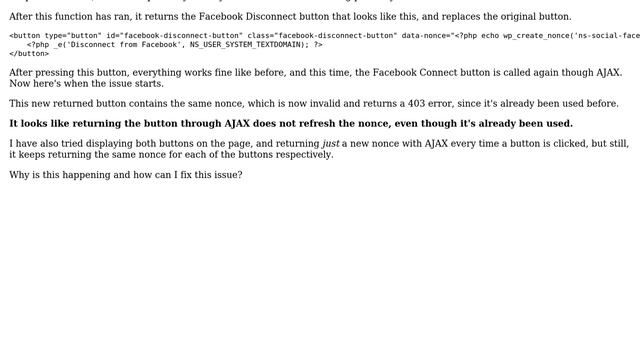 Wordpress: Serving nonces through AJAX is not refreshing nonce, returning 403 error (2 Solutions!!) смотреть онлайн