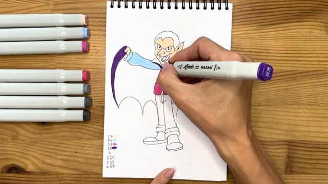 Как нарисовать вампира карандашом и скетч маркерами | Рисунок для детей, поэтапно и легко смотреть онлайн