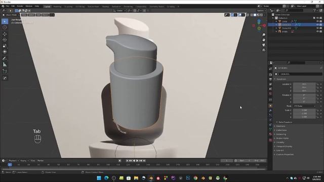 Blender cosmetics bottle modelling speed art || Blender 3.0x смотреть онлайн