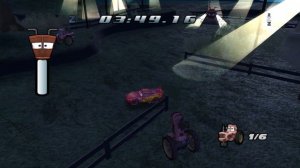 Cars the Video Game (PC) - Tractor Tipping with Lightning McQueen!