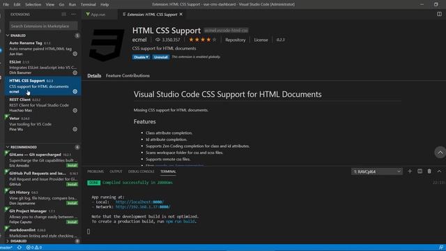 Vue Dashboard - 3 | VsCode Extensions смотреть онлайн