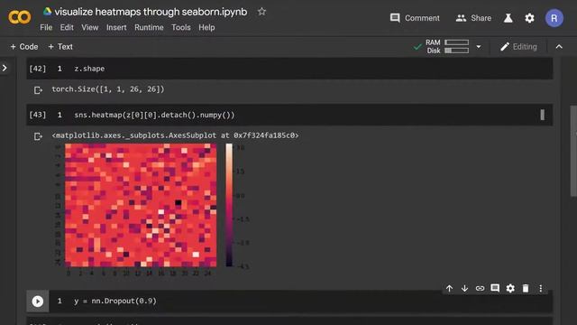 visualize heatmaps through seaborn in PyTorch смотреть онлайн