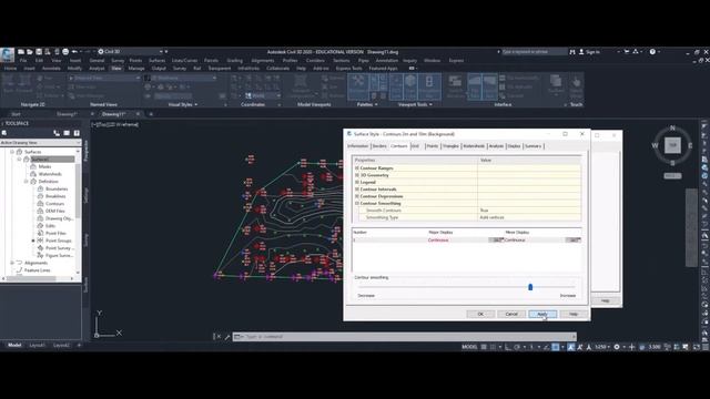 AutoCAD Civil 3D - Contour Lines смотреть онлайн