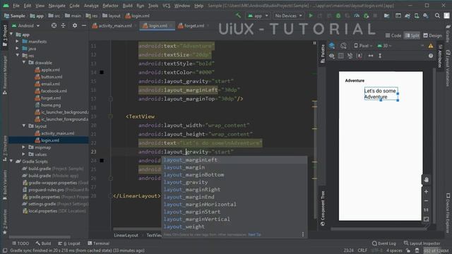 Android UI Design Tutorial | Modern Login & Register Screen UI Design | UiUX Tutorial смотреть онлайн