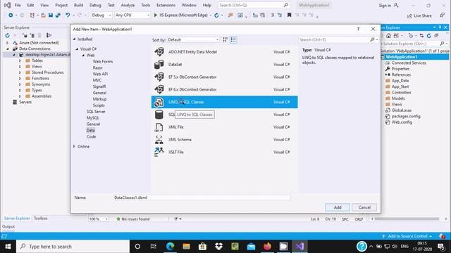 Add LINQ to SQL Tools in Visual Studio смотреть онлайн