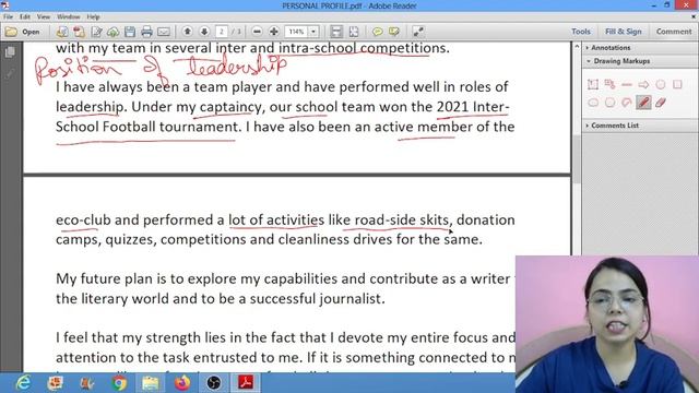 PERSONAL PROFILE (Directed Writing) for Class 11 & 12 ISC смотреть онлайн