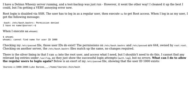-bash: /etc/bash.bashrc: Permission denied I have no name (2 Solutions!!) смотреть онлайн