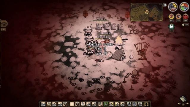 100 дней хардкора в Don`t Starve Together #2 Зима и Циклоп Олень смотреть онлайн