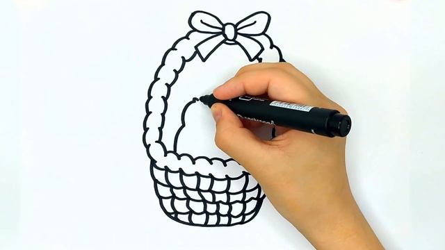 Как нарисовать открытку на Пасху /Рисунки на Пасху / Мультик раскраска для детей смотреть онлайн