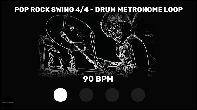 Pop Rock Swing 4/4 | Drum Metronome Loop | 90 BPM смотреть онлайн