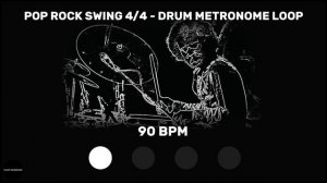 Pop Rock Swing 4/4 | Drum Metronome Loop | 90 BPM