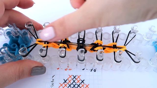 БАСКЕТБОЛЬНЫЙ МЯЧИК из резинок на станке | Basketball rainbow loom смотреть онлайн