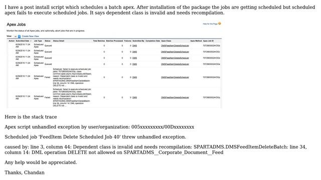 Salesforce: Failed to execute scheduled job on post install script (2 Solutions!!) смотреть онлайн