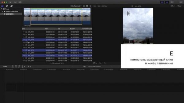 С чего начать монтаж? | Final Cut Pro X для начинающих