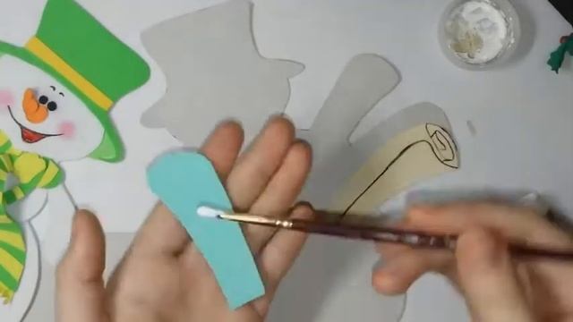 DIY-Снеговичок магнит-(Из фоамирана) смотреть онлайн