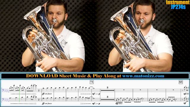 New Breathtaking Euphonium Duet "Even Darkness Must Pass" by Iain Mundy. Sheet Music Play Along! смотреть онлайн