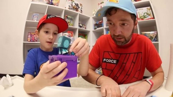 FATHER & SON SCIENCE EXPERIMENT!? ( Minecraft Treasure X!)