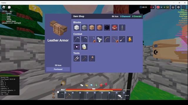 Roblox Bedwars Script Vape V4 anti cheat disabler (Kill Aura, Auto Break Bed, , And More!) смотреть онлайн
