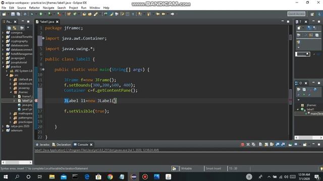 How to Create JLabel | Java Swing | JLabel part-1 смотреть онлайн