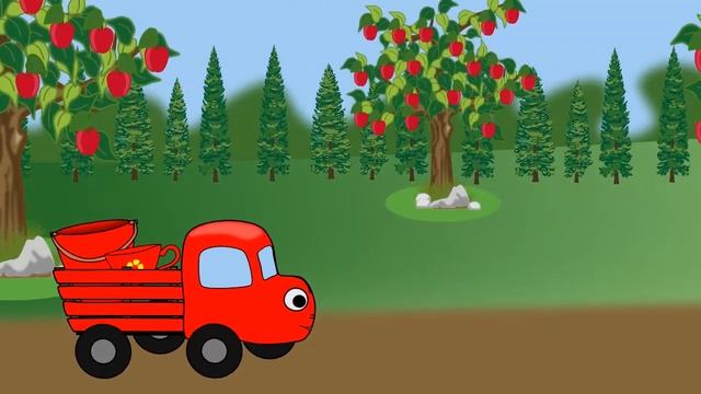 ?? Красный цвет. Учим цвета с грузовичком. Развивающие мультики для малышей. смотреть онлайн