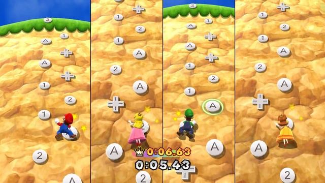Mario Party 9 MiniGames - Mario Vs Peach Vs Luigi Vs Daisy (Master CPU)