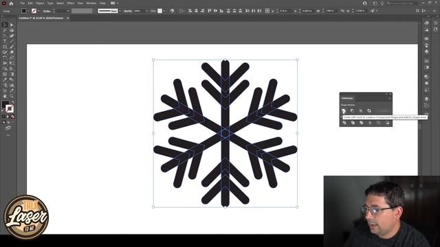 How to make a snowflake ornament in Adobe Illustrator смотреть онлайн