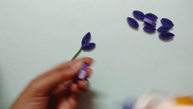 Quilling Lavender Flower || Quilling Flower Easy || Quilling Paper Art