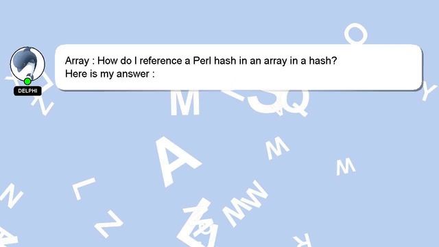 Array : How do I reference a Perl hash in an array in a hash? смотреть онлайн