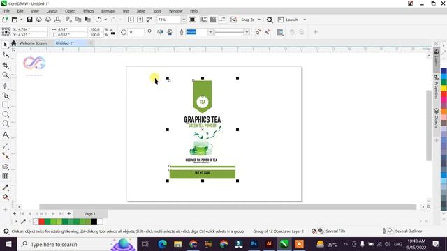 Coreldraw With Photoshop Tutorial - How to make Tea Packaging Design or Mockup смотреть онлайн