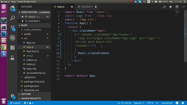 React js Hindi Tutorial #7 JSX смотреть онлайн
