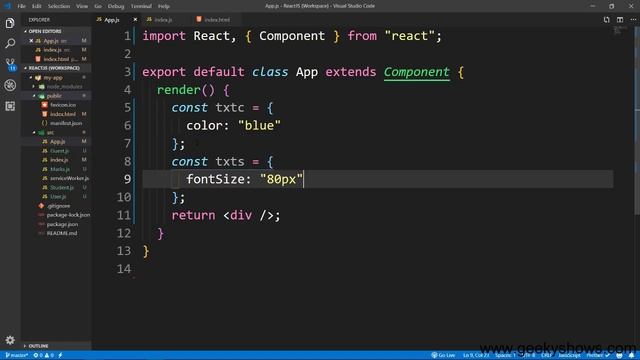 Styling Component Inline Style in React JS (Hindi) смотреть онлайн