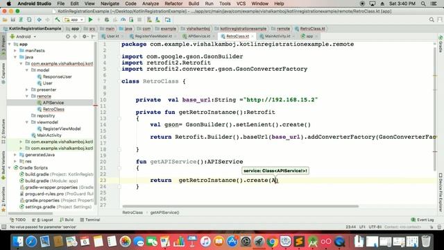 Kotlin(DataBinding Register ViewModel ) Part 2 (save data using Retrofit) смотреть онлайн