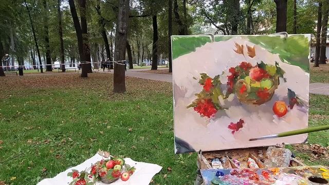 Пленер. Живопись маслом. смотреть онлайн