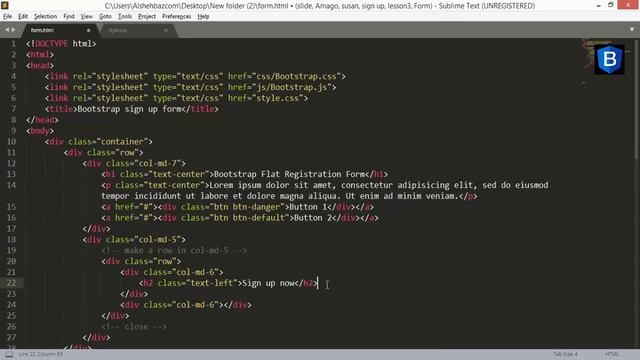 Bootstrap Signup Form Code - Signup Form Using Bootstrap - Sign up Form Using Bootstrap Source code смотреть онлайн