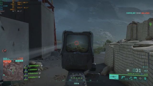 Battlefield 2042 RTX 3060 TI 8GB + i3 13100F 3840 x 2160 UHD 4K HDR RTX OFF DLSS Quality смотреть онлайн