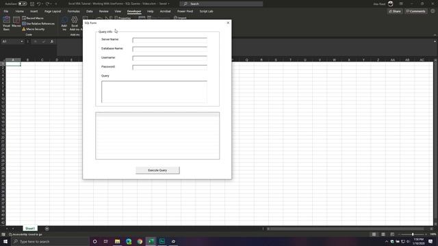 How to Build an SQL User Form in Excel VBA | Part 2 смотреть онлайн