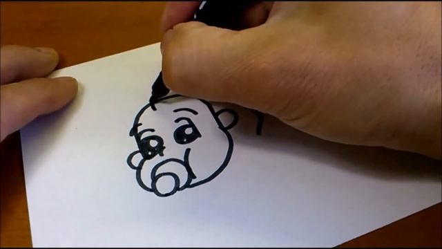 Very Easy ! How to turn words BABY into a Cartoon - Drawing doodle art on paper смотреть онлайн