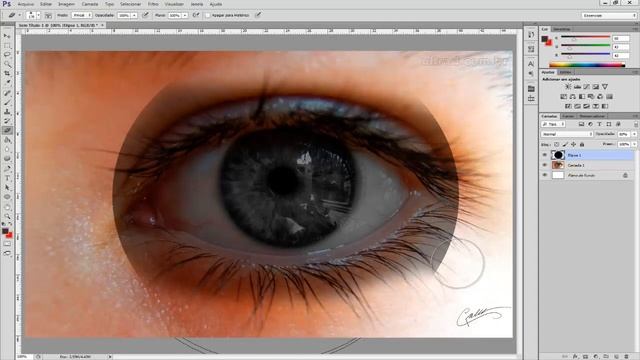 Tutorial : Eye ball tattoo (demon eyes) Photoshop (cs3+) смотреть онлайн