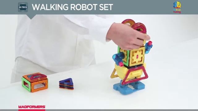 Магнитный конструктор -Walking Robot Set с двигателем 51 эл, Магформерс, 709004,63137, Игроландия смотреть онлайн