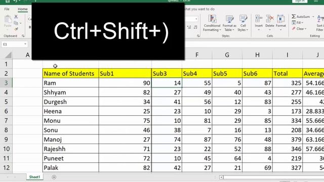 Hide and show row and columns with short cut and other way in Ms Excel@COMPUTEREXCELSOLUTION смотреть онлайн