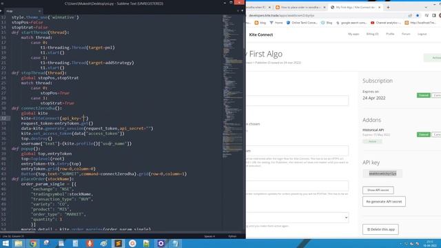 Automatic Order When RSI Crosses Below 30. Algo Trading ZERODHA, PYTHON. FREE! смотреть онлайн