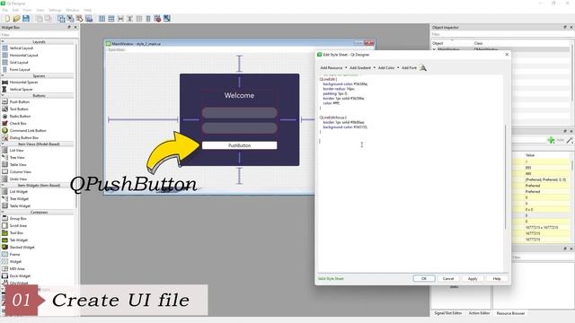 ★PyQt Style Sheets ★ QLineEdit / QPushButton смотреть онлайн