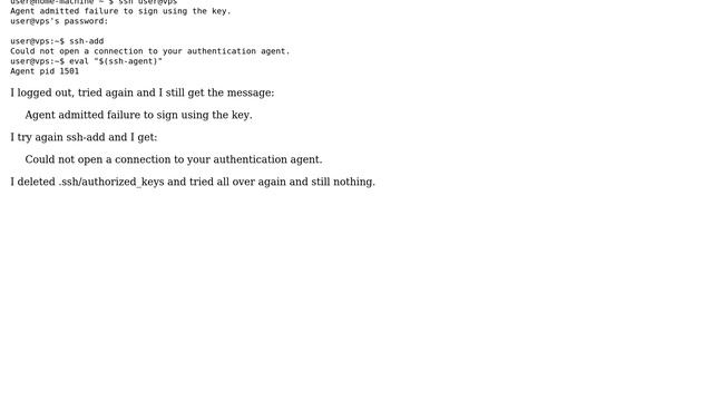 ssh - Could not open a connection to your authentication agent смотреть онлайн