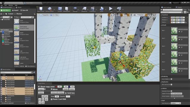 Unusual Minecraft birch in Unreal engine 4 смотреть онлайн