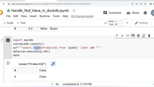 Null Values in duck db смотреть онлайн