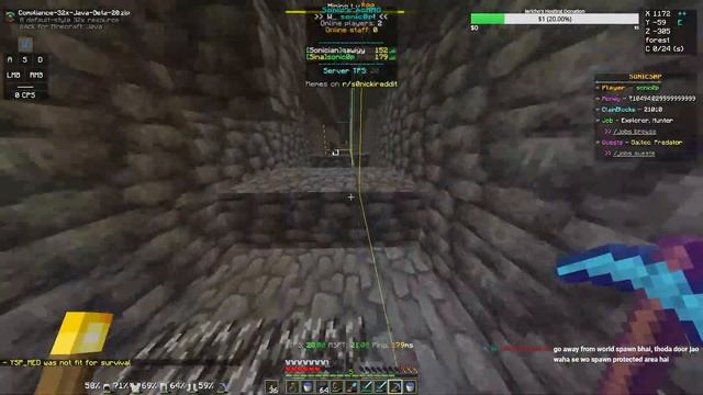 Mining in The Biggest Lush Cave | Minecraft Hindi Live | Cracked Java + PE/Bedrock SMP | SONIC смотреть онлайн