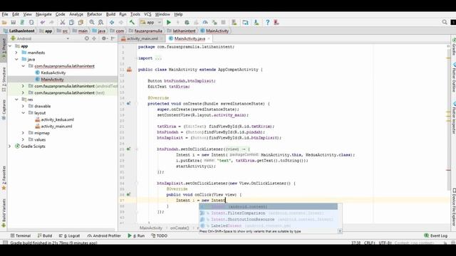 Intent Implisit Android Studio || Tutorial Java 2019 смотреть онлайн
